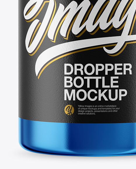 Metallic Dropper Bottle Mockup PSD #1