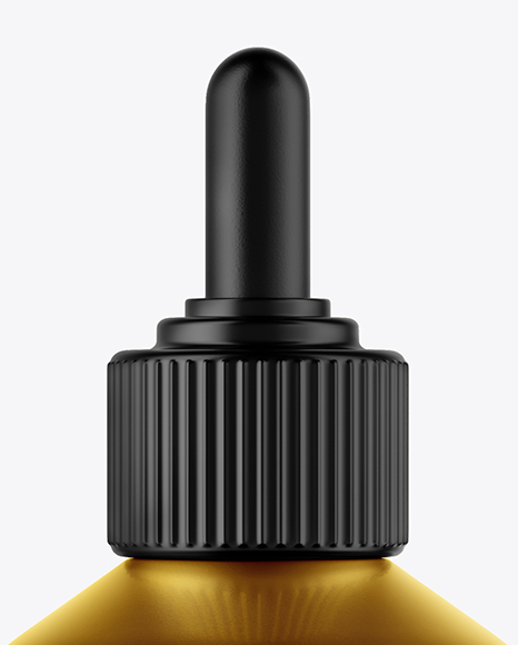 Matte Metallic Dropper Bottle Mockup PSD #2