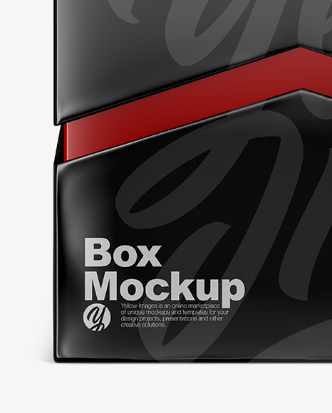 Glossy Box Mockup PSD #2