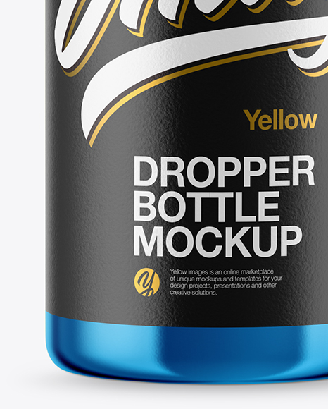 Metallic Dropper Bottle Mockup PSD #1