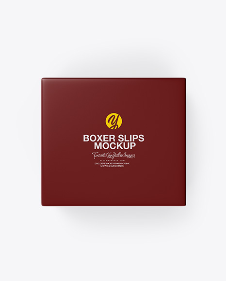 Box With 2 Men S Boxer Slips Mockup In Apparel Mockups On Yellow Images Object Mockups