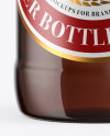 500ml Amber Glass Beer Bottle Mockup