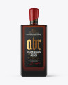 Square Amber Glass Bottle with Wax Mockup