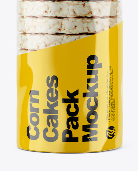 Download Corn Cakes Pack Mockup In Packaging Mockups On Yellow Images Object Mockups PSD Mockup Templates