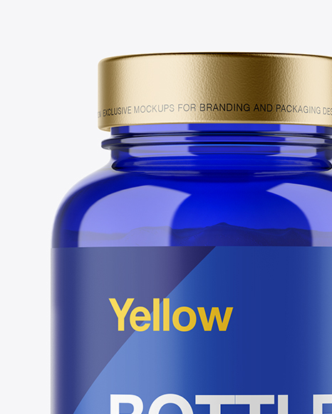 Blue Bottle with Powder Mockup PSD #6