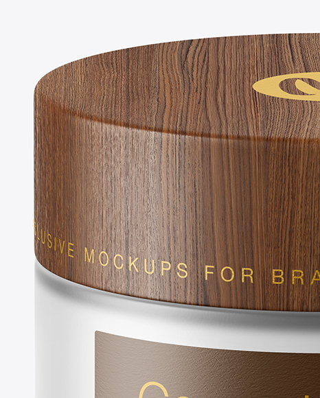 Frosted Glass Cosmetic Jar Mockup PSD #6