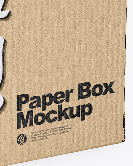 Kraft Paper Box Mockup PSD #2