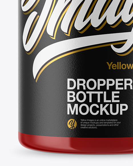 Glossy Dropper Bottle Mockup PSD #1