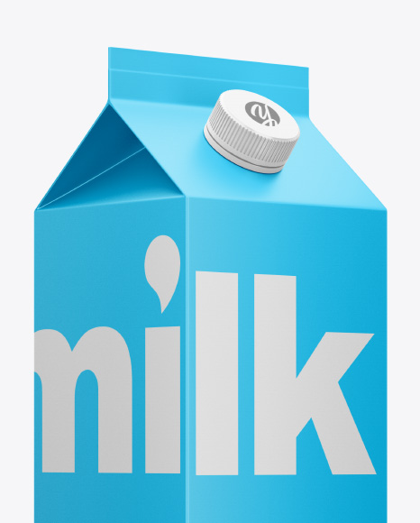 Milk Carton with Screw Cap Mockup