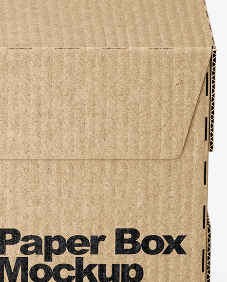 Kraft Paper Box Mockup PSD #2