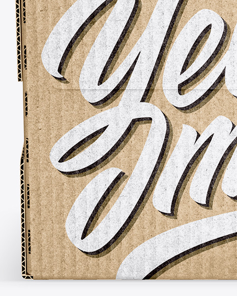 Kraft Paper Box Mockup PSD #1