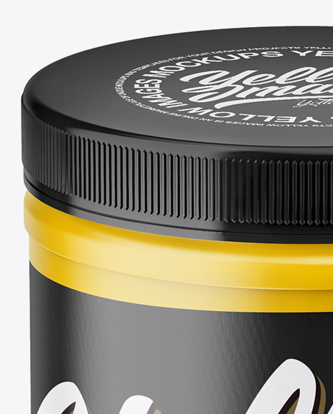 Matte Plastic Jar Mockup   High Angle Shot PSD #2