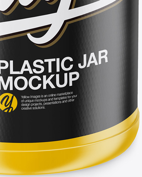 Matte Plastic Jar Mockup   High Angle Shot PSD #1