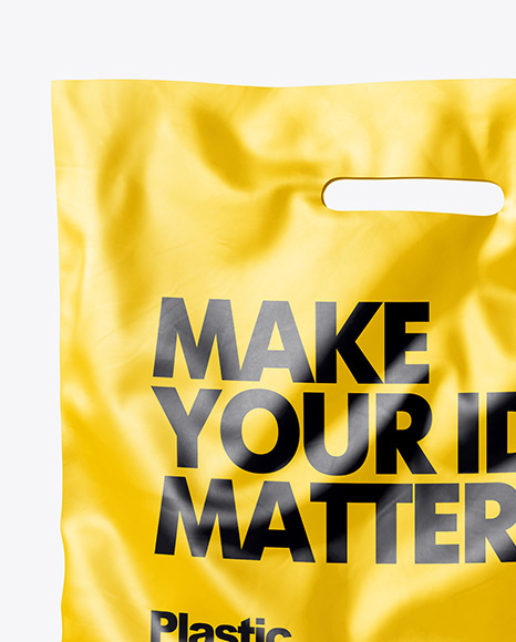 Plastic Carrier Bag Mockup In Object Mockups On Yellow Images Object Mockups