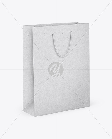 Kraft Stand Up Bag Mockup Half Side View In Bag Sack Mockups On Yellow Images Object Mockups