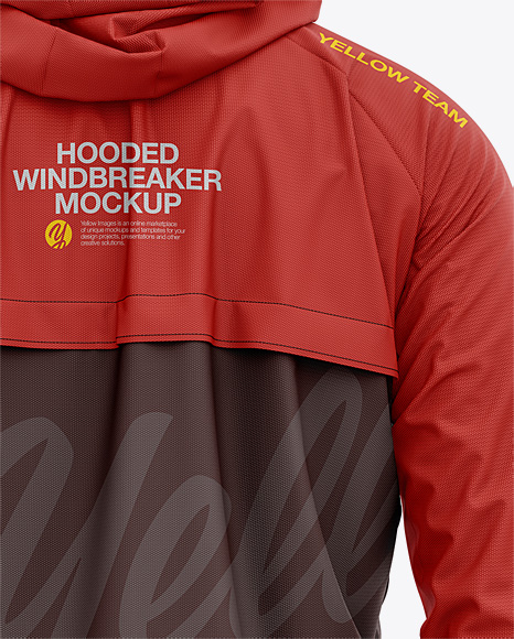 Download Men's Lightweight Hooded Windbreaker Jacket - Back View in ...