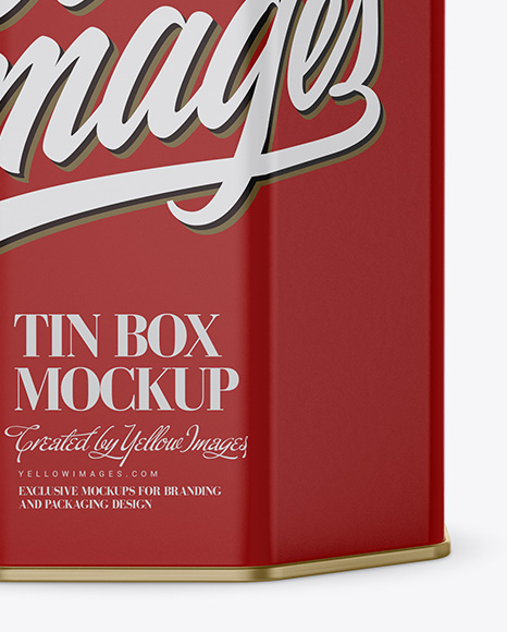 Matte Tin Box Mockup PSD #1