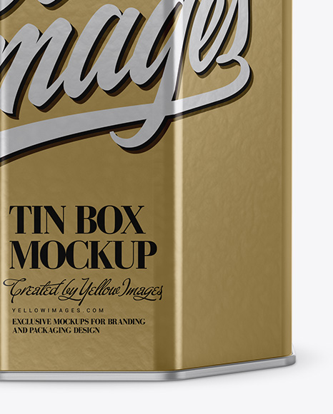 Metallic Tin Box Mockup PSD #1