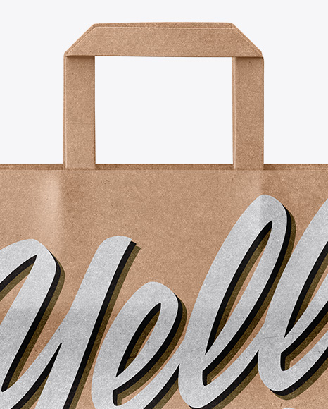 Kraft Food Bag Mockup PSD #2