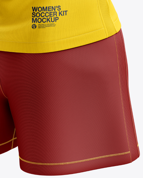 Women’s Soccer Kit mockup (Back Half Side View)