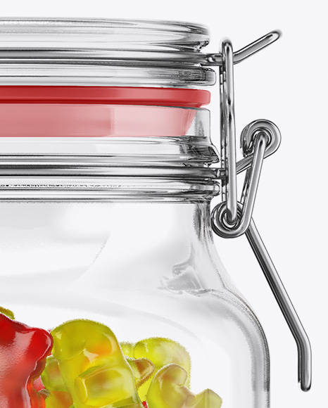 Download Gummy Bears Glass Jar Mockup in Jar Mockups on Yellow ...