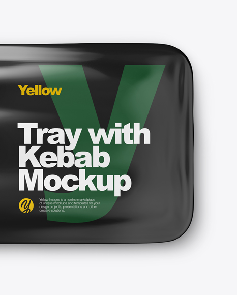 Download Plastic Tray With Kebab Mockup In Tray Platter Mockups On Yellow Images Object Mockups