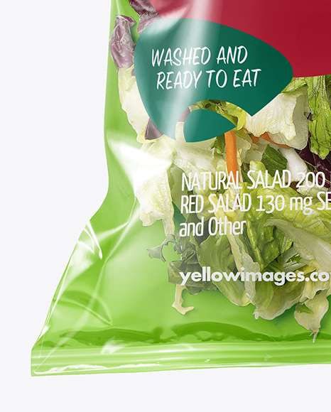 Download Plastic Bag With Salad Kit Mockup In Bag Sack Mockups On Yellow Images Object Mockups Yellowimages Mockups