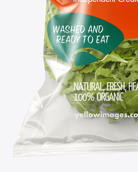 Download Plastic Bag With Rucola Salad Mockup In Bag Sack Mockups On Yellow Images Object Mockups PSD Mockup Templates