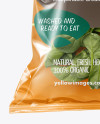 Plastic Bag With Baby Spinach Mockup