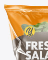 Plastic Bag With Baby Spinach Mockup