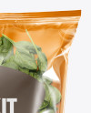 Plastic Bag With Baby Spinach Mockup