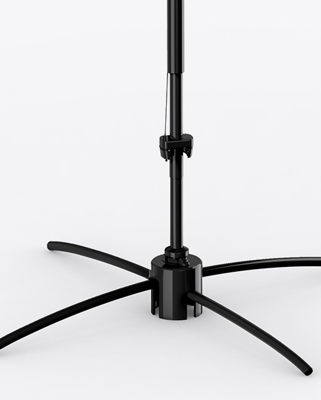 Glossy Teardrop Flag Mockup PSD #6