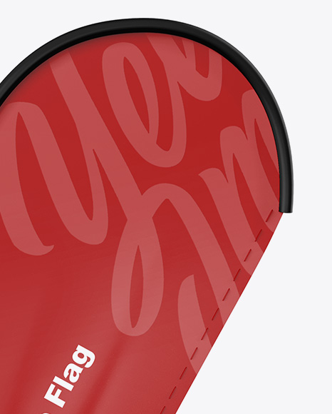 Matte Teardrop Flag Mockup PSD #1