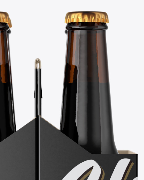 Amber Bottles Pack Mockup Amber Bottles Pack Mockup