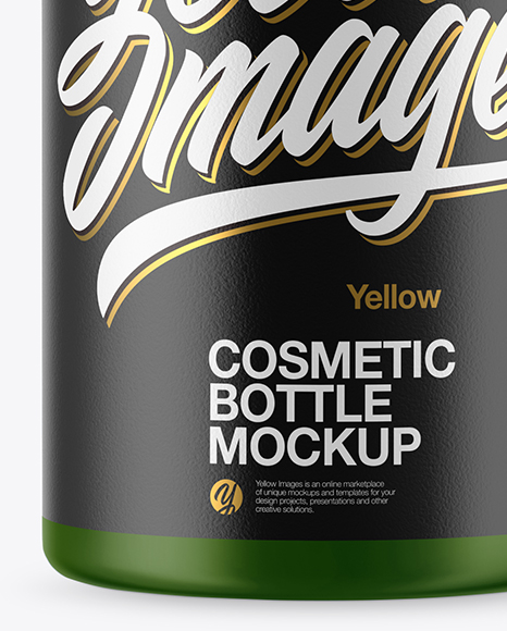 Matte Cosmetic Bottle with Pump Mockup PSD #4