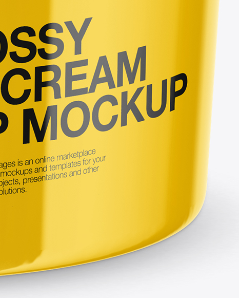 Glossy Ice Cream Cup Mockup PSD #1