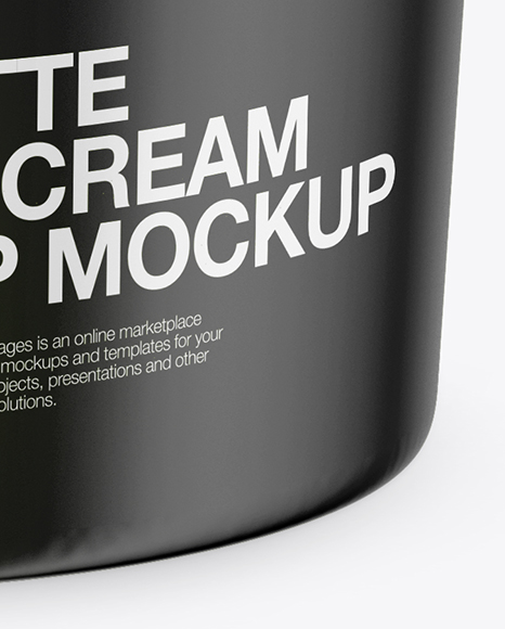 Matte Ice Cream Cup Mockup PSD #1