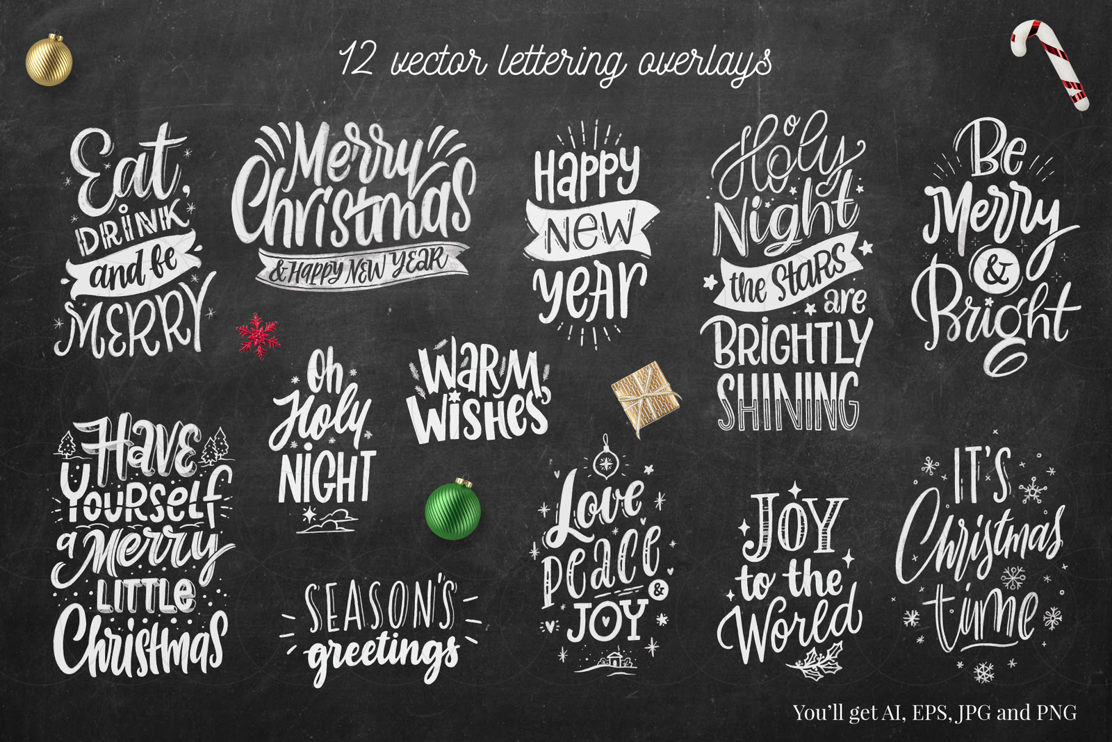 Chalk Christmas In Lettering On Yellow Images Creative Store