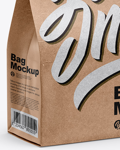 Kraft Food Bag Mockup PSD #2