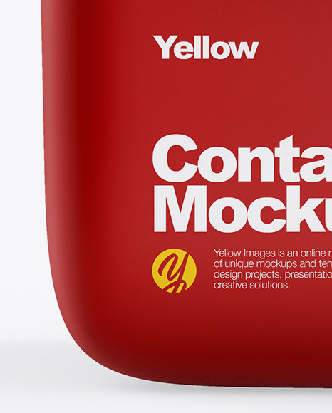 Matte Container Mockup PSD #1