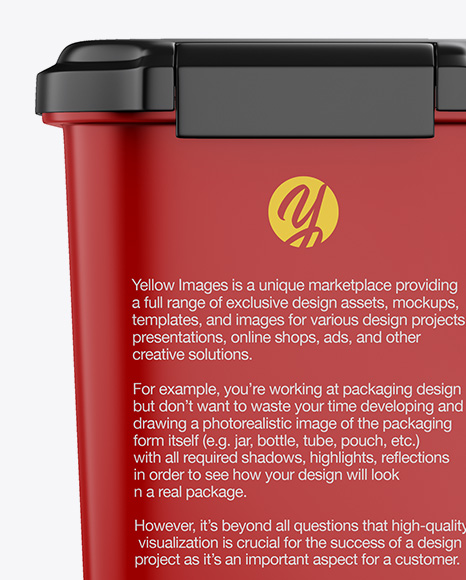 Matte Container Mockup PSD #2