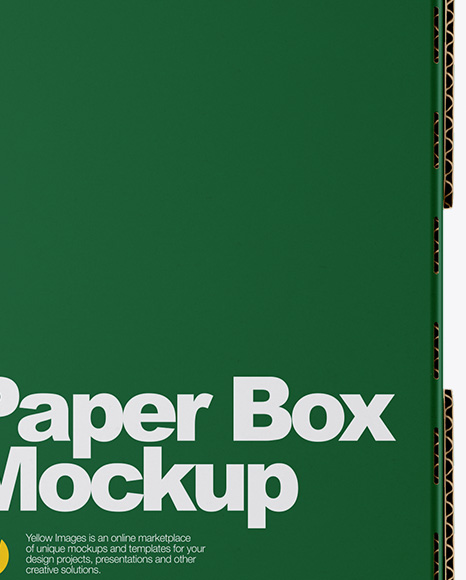 Matte Paper Box Mockup In Box Mockups On Yellow Images Object Mockups