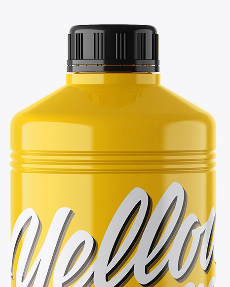 Glossy Plastic Bottle Mockup PSD #2