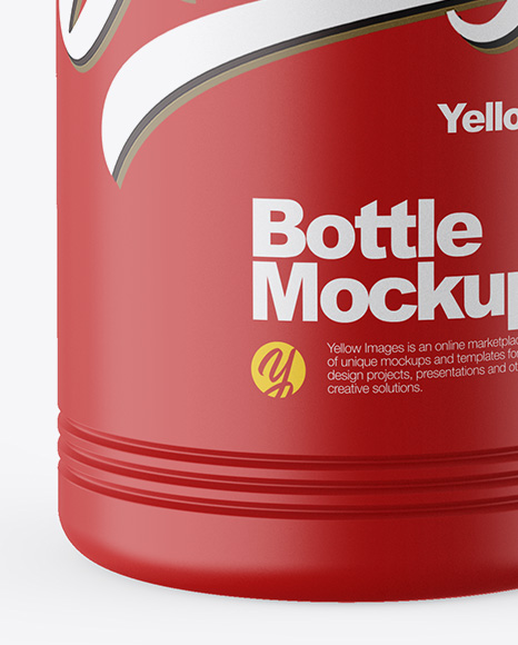 Matte Plastic Bottle Mockup PSD #1