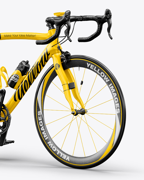 Download Road Bicycle Mockup Halfside View In Vehicle Mockups On Yellow Images Object Mockups Yellowimages Mockups