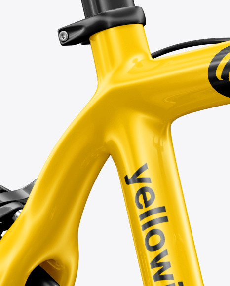 Download Road Bicycle Mockup Halfside View In Vehicle Mockups On Yellow Images Object Mockups PSD Mockup Templates