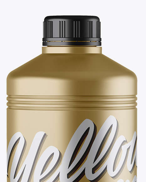 Metallic Plastic Bottle Mockup PSD #2
