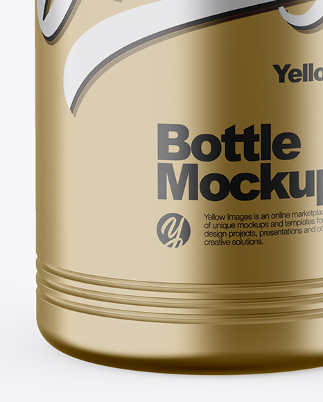 Metallic Plastic Bottle Mockup PSD #1