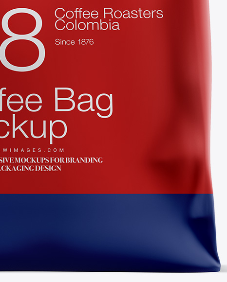 1kg Matte Coffee Bag Mockup PSD #1