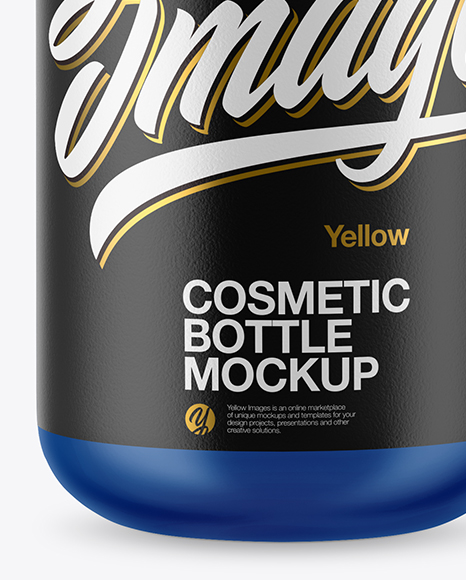 Matte Cosmetic Bottle with Pump Mockup PSD #1